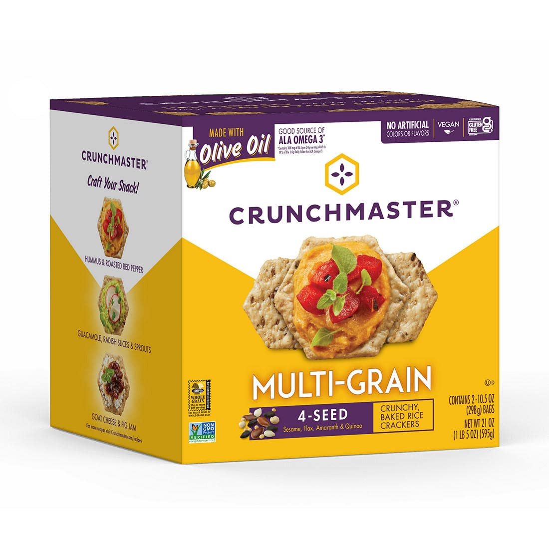 Brand Name: Crunchmaster/ Product Name: Crunchmaster Multi Grain Cracker (Pack Of 1) 21 Ounce - Image 2
