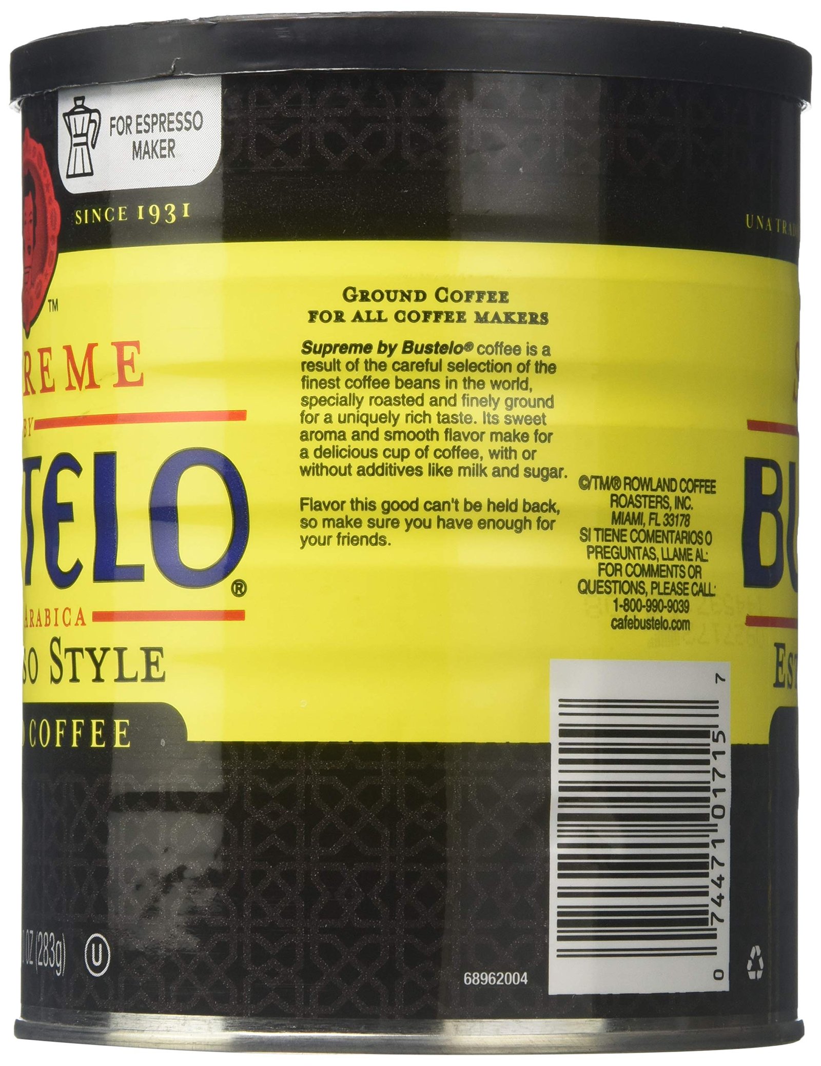 Brand Name: Café Bustelo/ Product Name: Supreme by Bustelo Estilo Espresso Cafe Molido 10 oz (Pack of 2) - Image 2