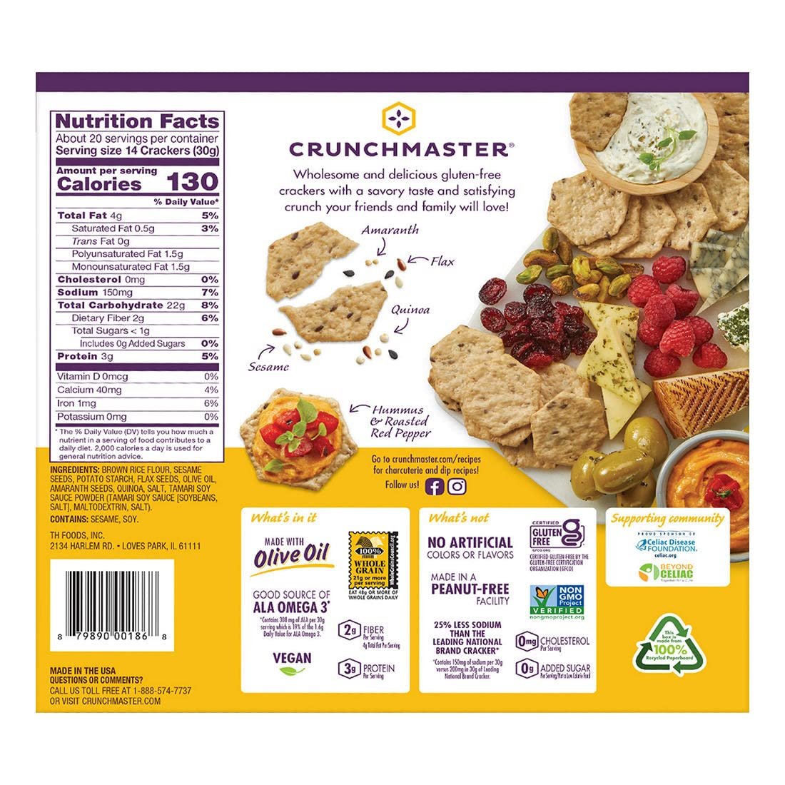 Brand Name: Crunchmaster/ Product Name: Crunchmaster Multi Grain Cracker (Pack Of 1) 21 Ounce - Image 3