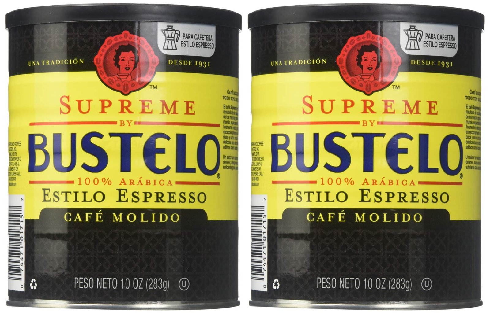 Brand Name: Café Bustelo/ Product Name: Supreme by Bustelo Estilo Espresso Cafe Molido 10 oz (Pack of 2) - Image 3